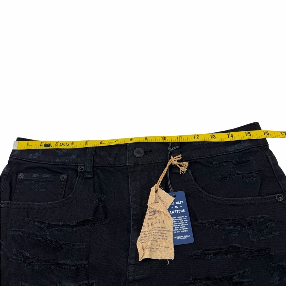 American Eagle Outfitters Vintage Hi-Rise‎ Festival Shorts Distressed Black NWT - Picture 7 of 7